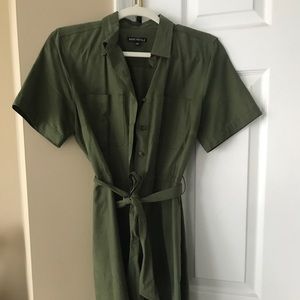 J. Crew Factory Olive Green Shirt Dress